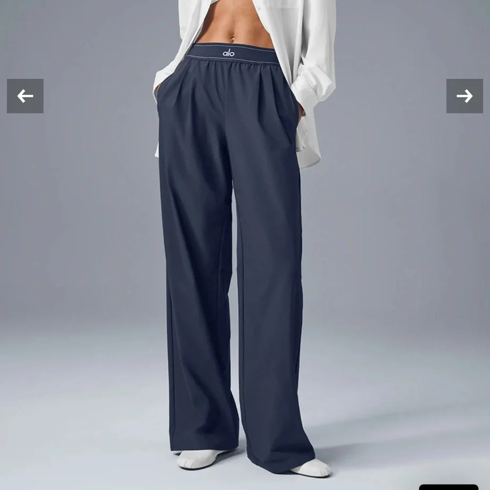 Alo yoga suit up trouser navy blue large - Picture 1 of 5